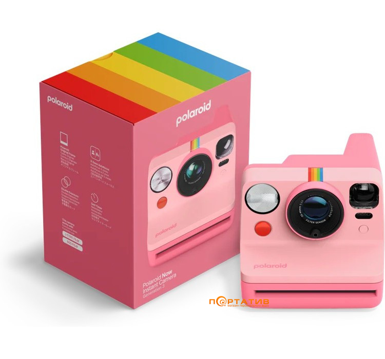 Камера моментального друку Polaroid Now Gen 3 Pink (9197)