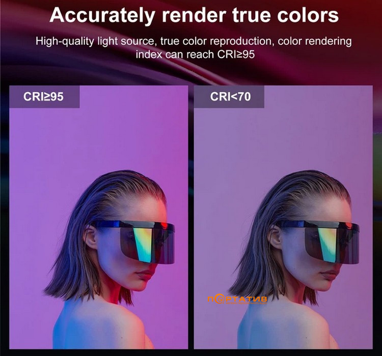 Портативный полноцветный RGB свет Puluz PU633