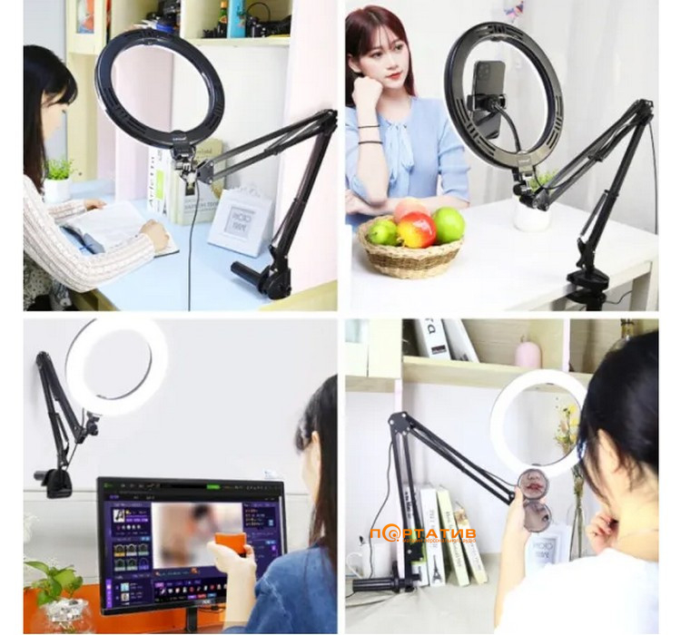 Кільцеве світло зі струбциною Puluz Ring USB LED Lamp 10.2