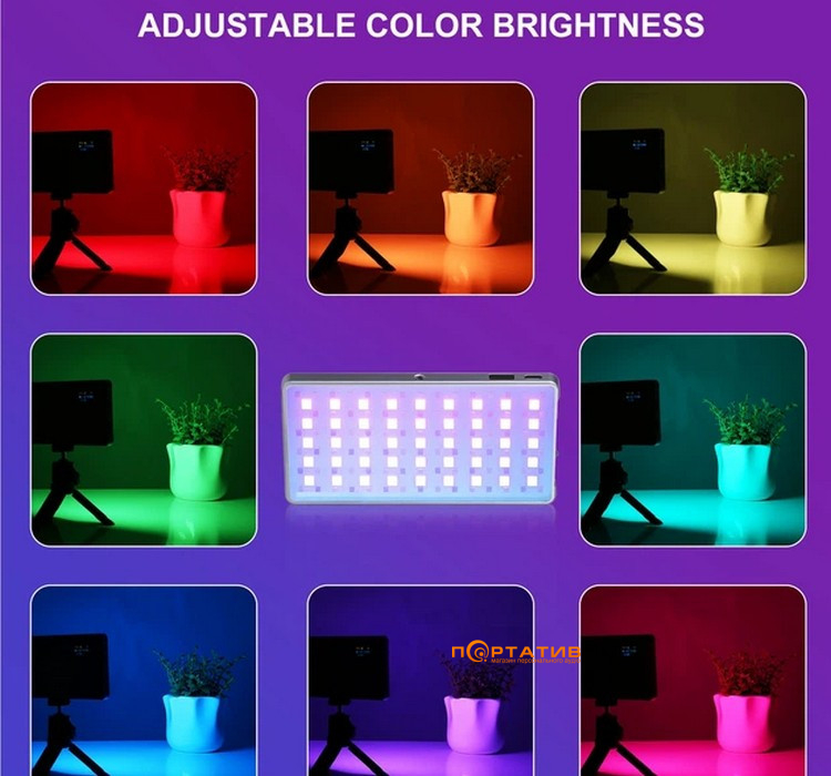 Портативный полноцветный RGB свет Puluz PU633