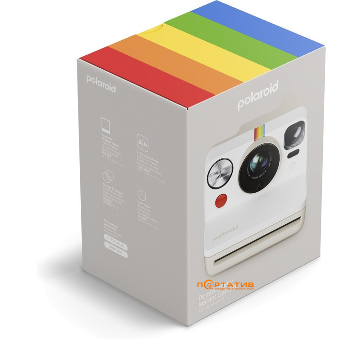 Камера моментального друку Polaroid Now Gen 3 Pebble White (9155)