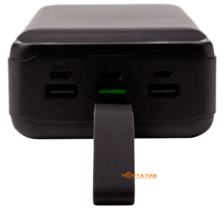 Внешний аккумулятор PowerPlant 36000mAh, PD 20W, USB-C, 3xUSB-A, Lightning - Black (PB931422)