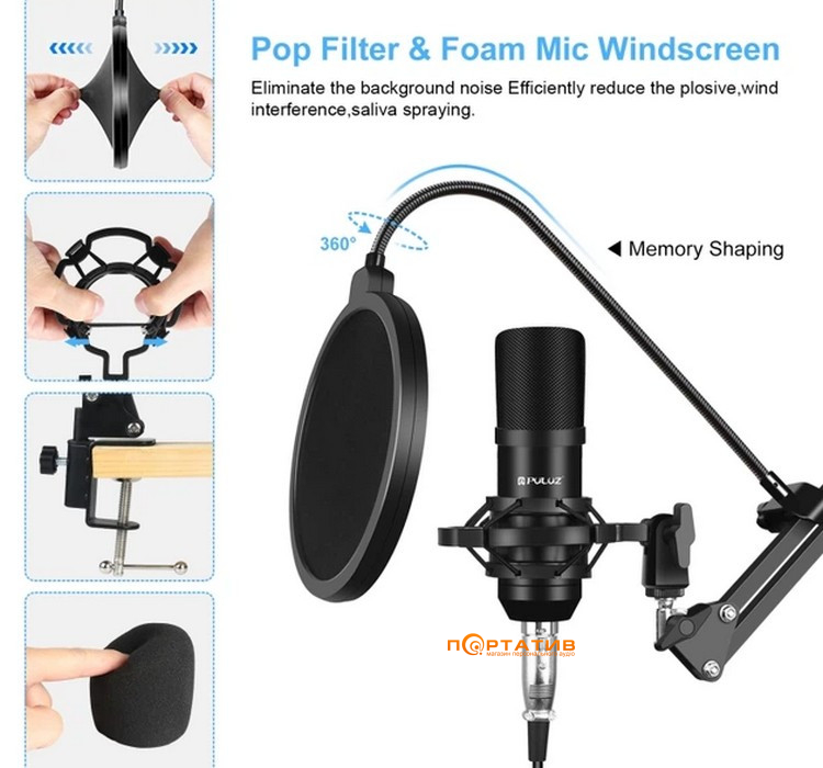 Микрофон Puluz Puluz PU612B