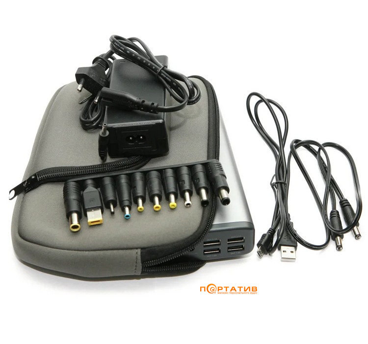 Зовнішній акумулятор  PowerPlant K2 50000mAh, DC 12-20V 10 connectors, 4x USB-A (DV00PB0003)