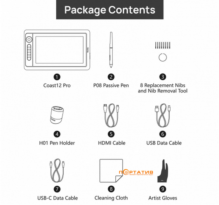 Графический монитор Parblo Coast 12 Pro Gen2
