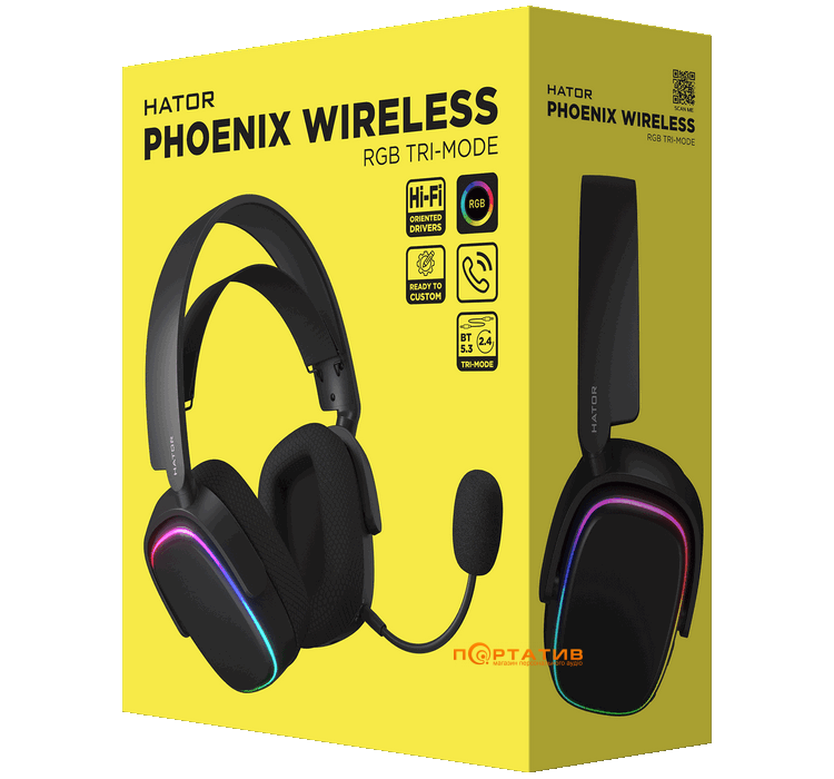 HATOR Phoenix Wireless RGB Tri-mode (HTA-870) Black