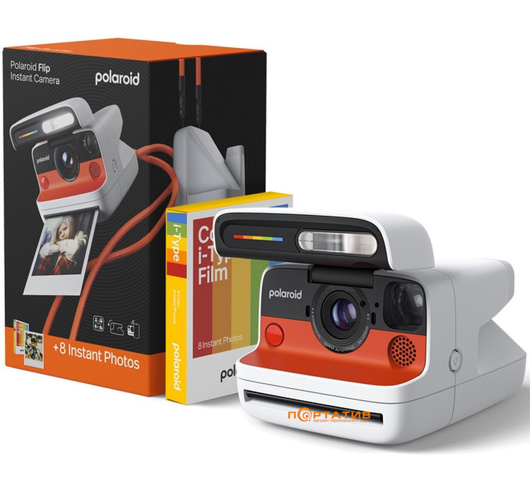 Камера моментальной печати Polaroid Flip White + Color Film Bundle (8 photos) (6571)