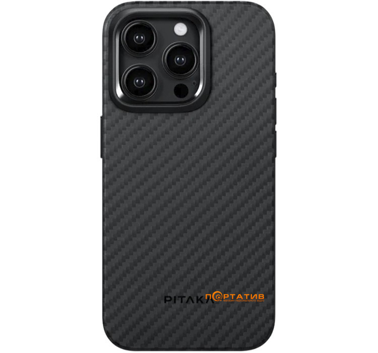 Pitaka MagEZ Case 4 Twill 1500D Black/Grey for iPhone 15 Pro Max (KI1501PM)