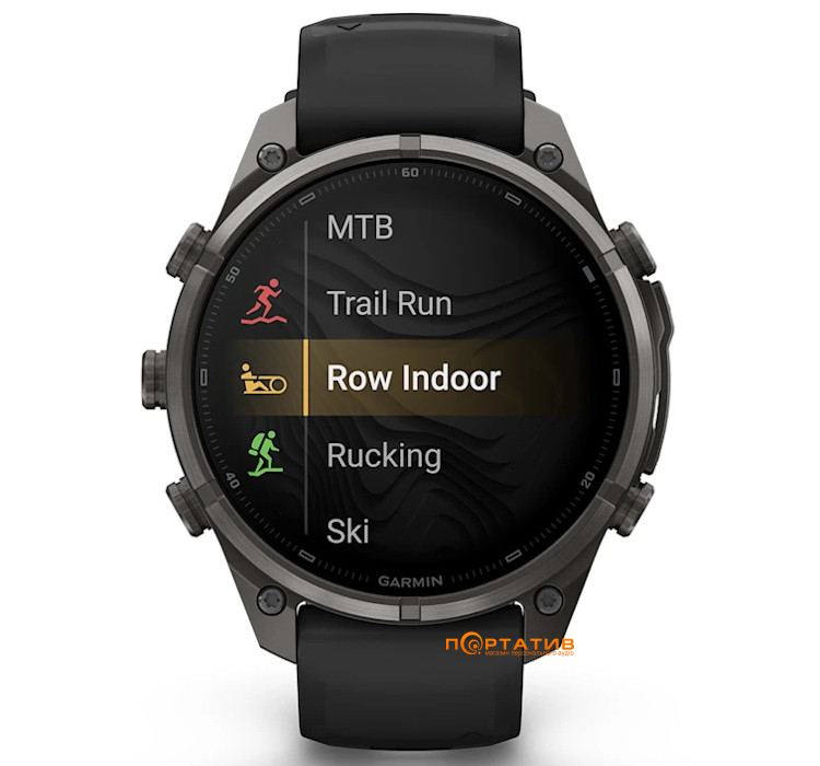 Смарт-годинник Garmin Fenix 9 Pro – inReach, 47mm, Carbon Gray DLC Titanium with Black/Pebble Grey Silicone Band (010-04336-11)