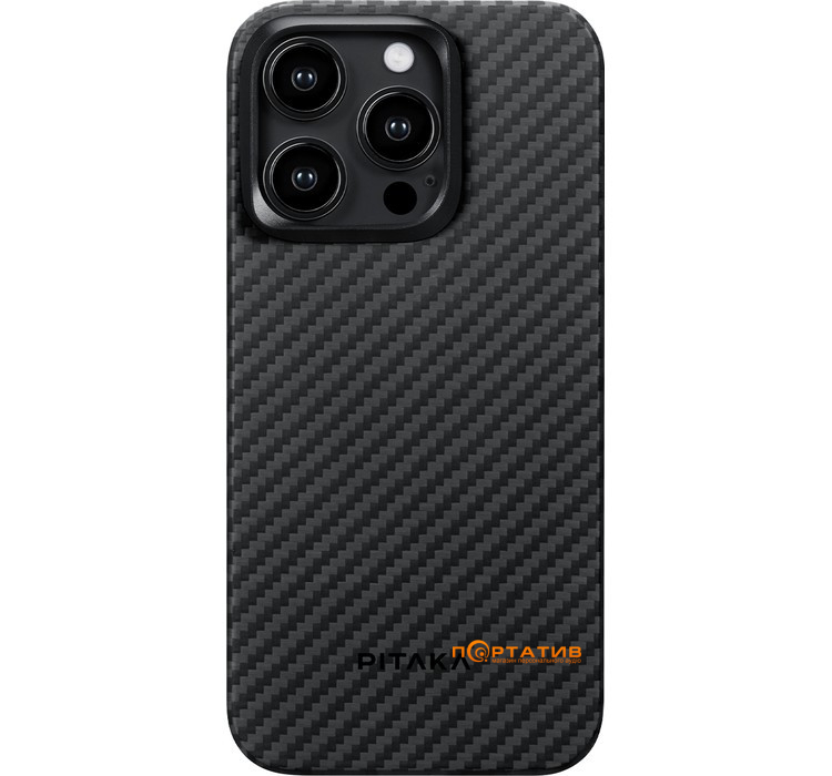 Pitaka MagEZ Case 4 Twill 1500D Black/Grey for iPhone 15 Pro (KI1501P)
