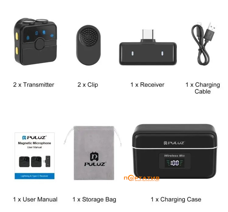 Микрофон Puluz PU3155B SmartLink WS300