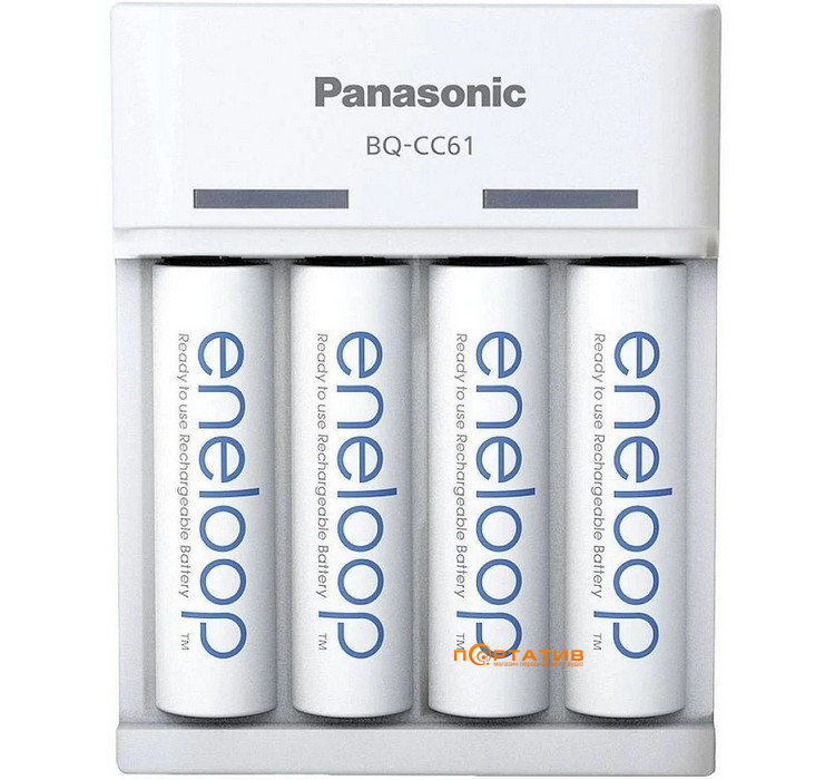 Зарядний пристрій Panasonic Basic Charger USB + Eneloop 4AA 2000 mAh NI-MH (K-KJ61MCD40USB)