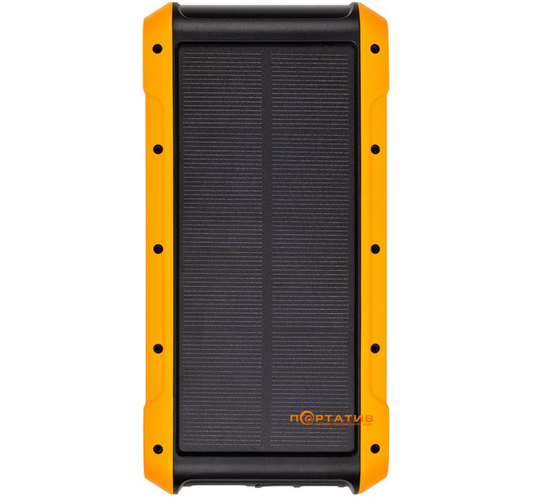 Зовнішній акумулятор PowerPlant 20000mAh, PD 18W, USB-C, 2xUSB-A, QC3.0, Wireless, Solar Panel (PB930487)