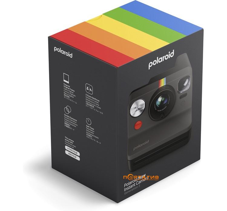 Камера моментального друку Polaroid Now Gen 3 Black (9154)