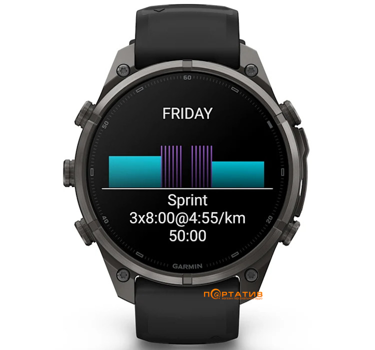 Смарт-годинник Garmin Fenix 9 Pro – inReach, 47mm, Carbon Gray DLC Titanium with Black/Pebble Grey Silicone Band (010-04336-11)