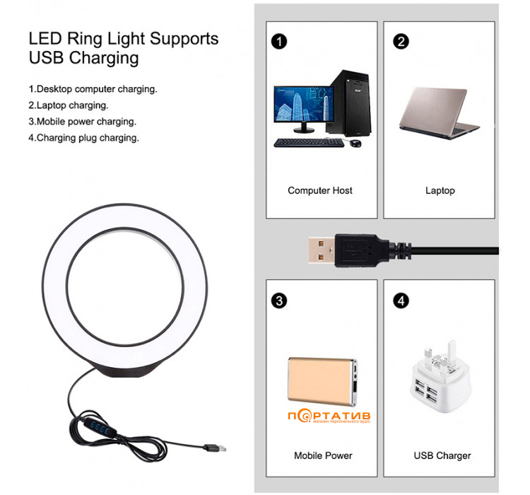 Puluz Ring USB LED Lamp 4.7