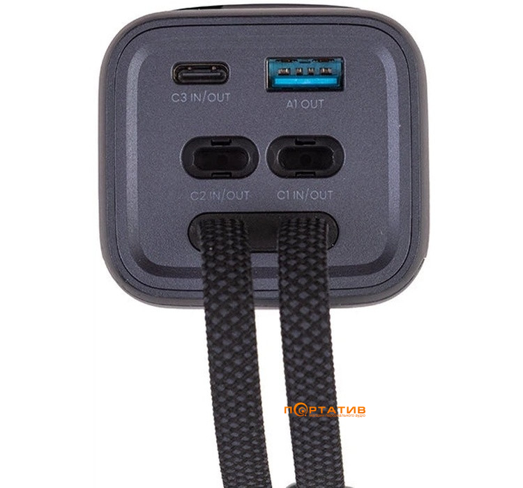 Зовнішній акумулятор PowerPlant 25000mAh, PD 170W, USB-C PD, USB-A, with Cables (PB931538)