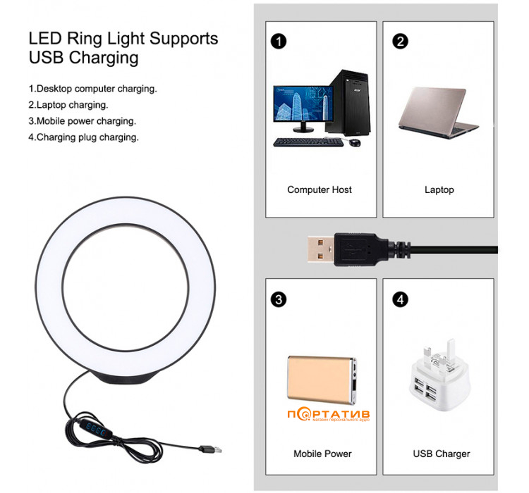 Puluz Ring USB LED Lamp 6.2