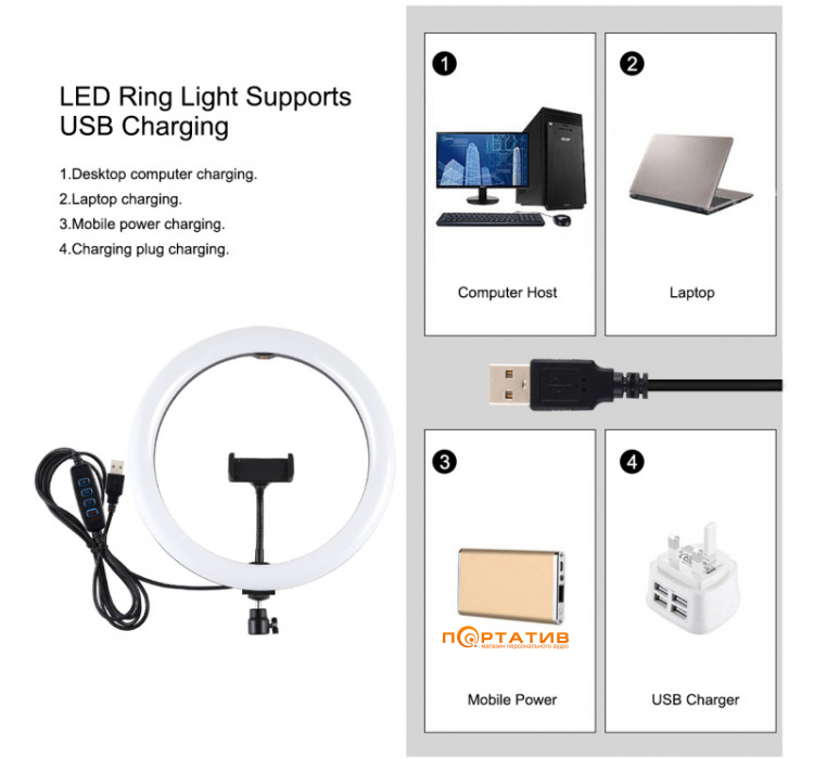 Puluz Ring USB LED Lamp 11.8