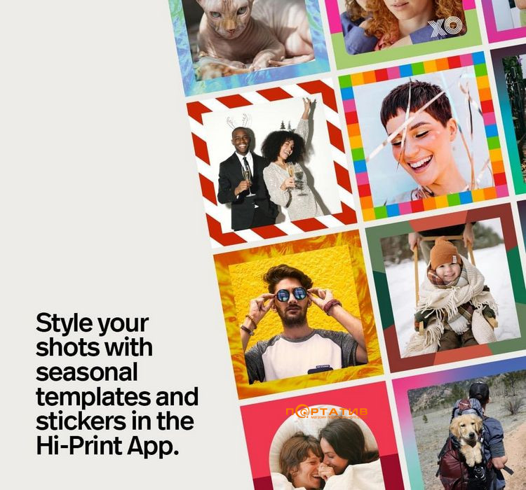 Фотопринтер Polaroid Hi Print 3x3 Pocket Photo Printer + 10 Sheets (9196)