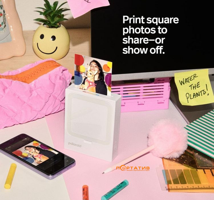 Фотопринтер Polaroid Hi Print 3x3 Pocket Photo Printer + 10 Sheets (9196)