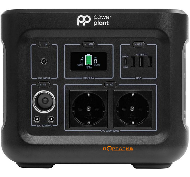 Зарядна станція PowerPlant 403Wh, 400W, 112000mAh (PB930777)