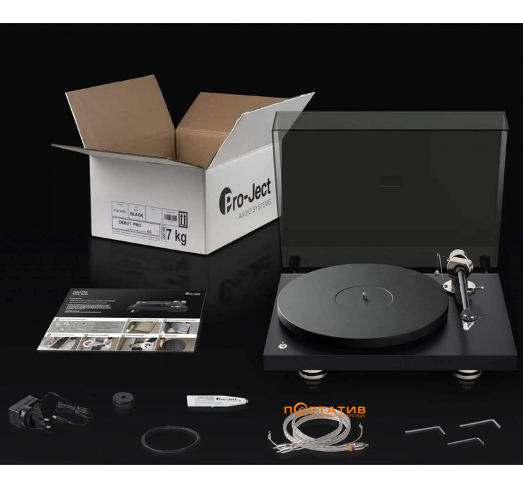 Програвач вінілу Pro-Ject Debut PRO B Pick It PRO B Satin Black