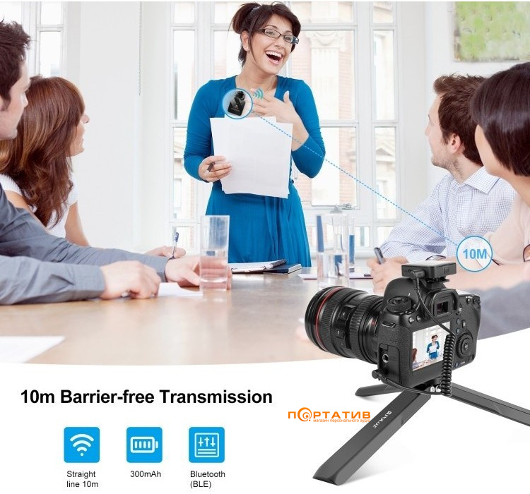 Микрофон Puluz PU3154B 2TX + 1RX