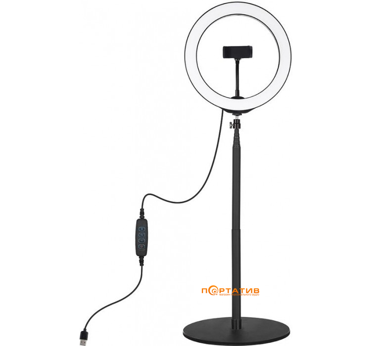 Puluz Ring USB LED Lamp 10.2 + Table Mount 140 cm (PKT3039)