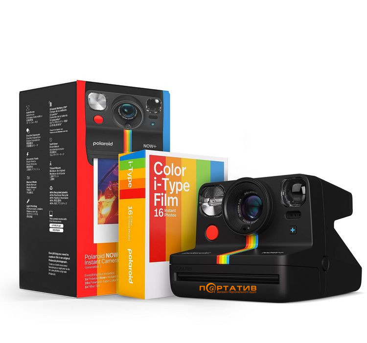Камера моментального друку Polaroid Now Gen 2 Black Everything Box Double Pack (6250)