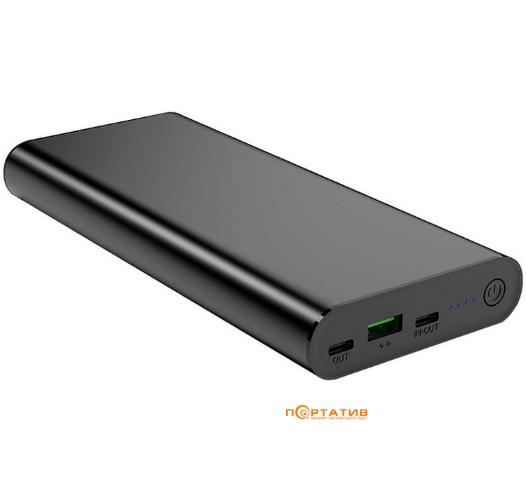 Зовнішній акумулятор PowerPlant 26800mAh, PD 100W, 2x USB-C, USB-A (PB930470)