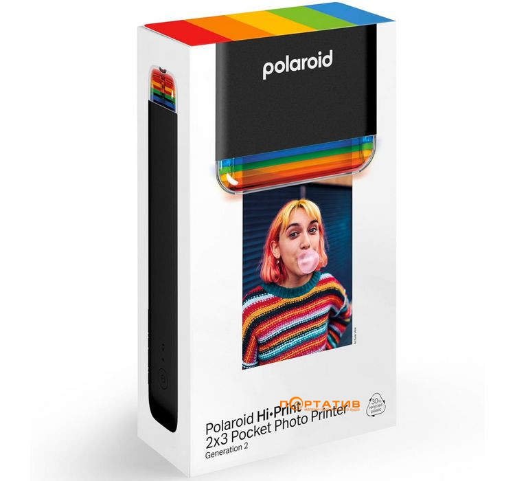 Фотопринтер Polaroid Hi-Print 2x3 Pocket Photo Printer Gen 2 Black (9129)