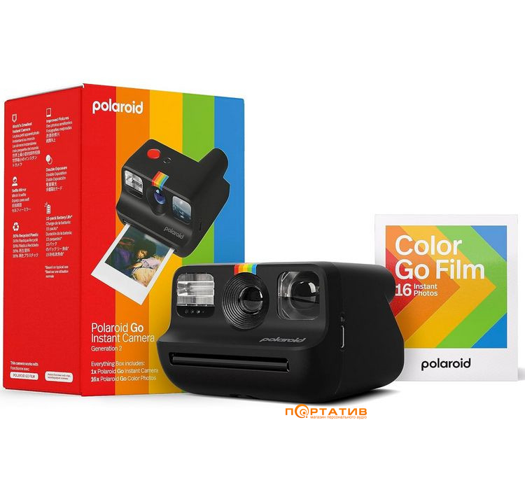 Камера моментального друку Polaroid Go Gen 2 Black Everything Box (6280)