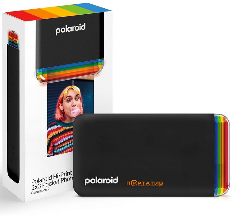 Фотопринтер Polaroid Hi-Print 2x3 Pocket Photo Printer Gen 2 Black (9129)