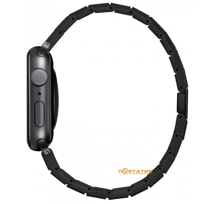 Ремiнець Pitaka Carbon Fiber Watch Band Retro Black/Grey for Apple Watch 49/45/44mm (AWB1004)