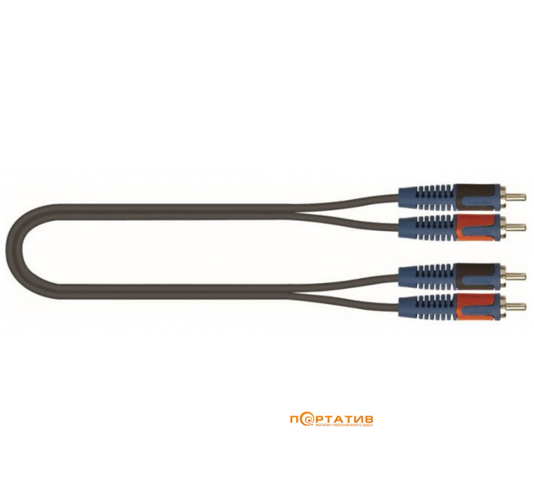 Кабель акустический Quik Lok RKSA110-3 (2 x RCA - 2 x RCA) 3m