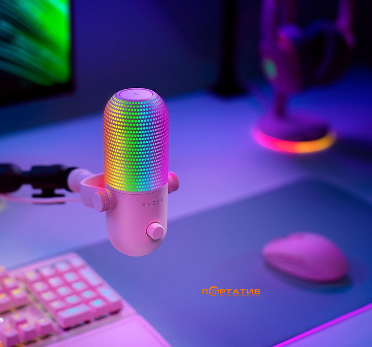 Микрофон Razer Seiren V3 Chroma Quartz (RZ19-05060300-R3M1)