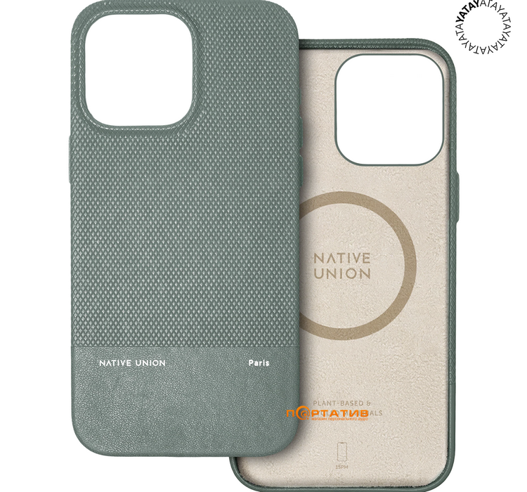 Native Union (RE) Classic Case Slate Green for iPhone 15 Pro Max (RECLA-GRN-NP23PM)
