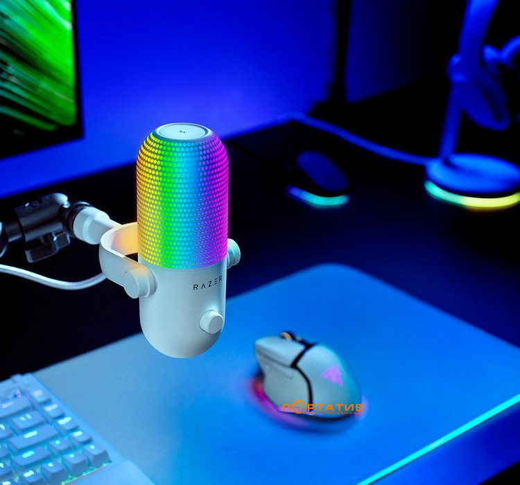 Мікрофон Razer Seiren V3 Chroma White (RZ19-05060200-R3M1)
