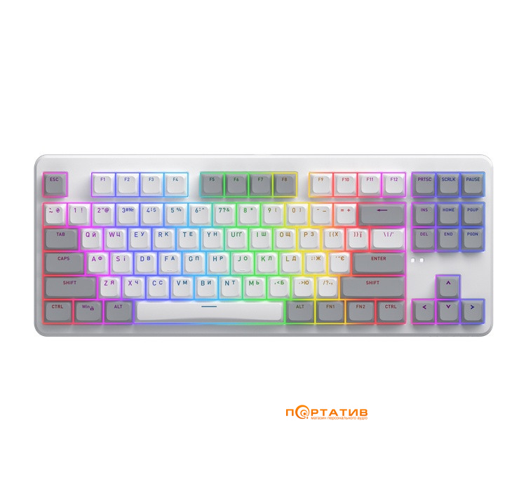 Игровая клавиатура HATOR Rockfall 3 Mecha TKL Wireless Orange, White (HTK851UA)