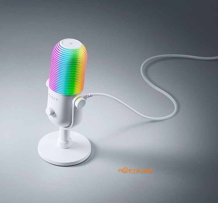 Мікрофон Razer Seiren V3 Chroma White (RZ19-05060200-R3M1)