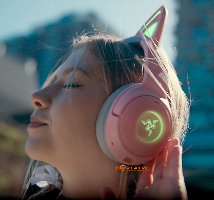 Игровая гарнитура Razer Kraken Kitty V2 Quartz (RZ04-04730200-R3M1)