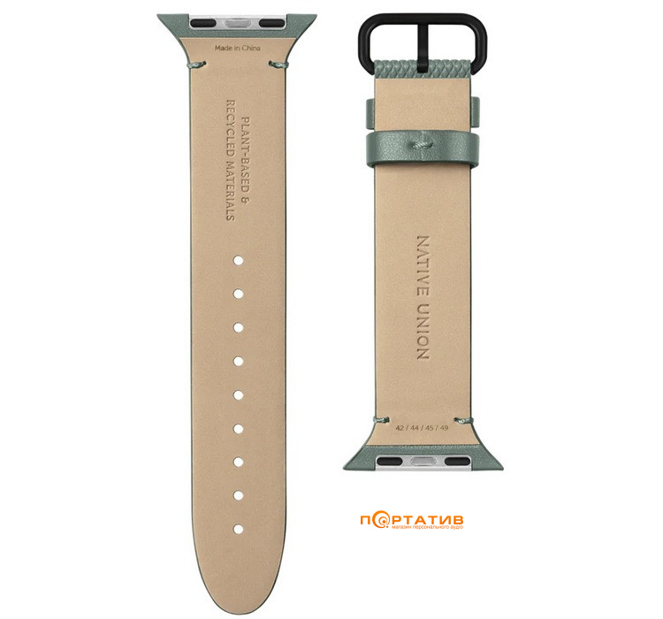 Ремешок Native Union (RE) Classic Band Slate Green for Apple Watch 49/45/44mm (RESTRAP-AW-L-GRN)
