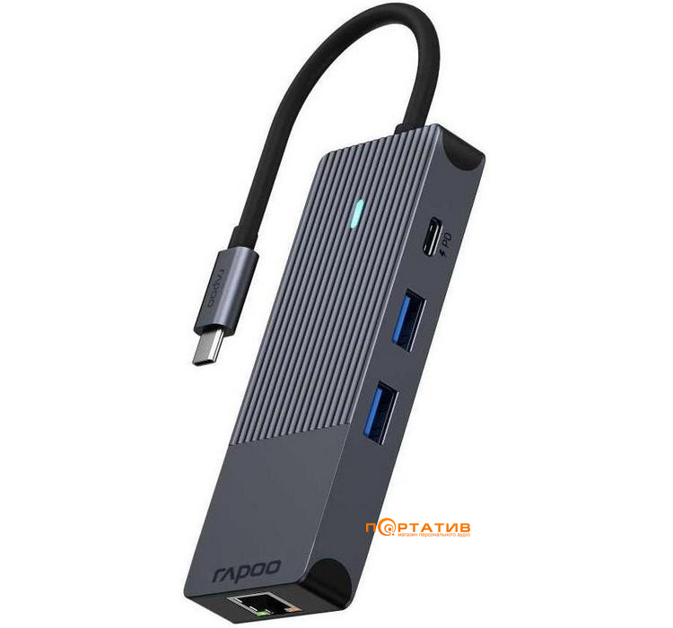 Хаб Rapoo 8-in-1 USB-C Multiport Adapter (UCM-2004)