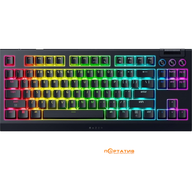 Игровая клавиатура Razer BlackWidow V4 Low-Profile, TKL, Green Switch (RZ03-05450500-R3M1)