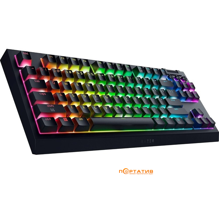 Игровая клавиатура Razer BlackWidow V4 Low-Profile, TKL, Green Switch (RZ03-05450500-R3M1)