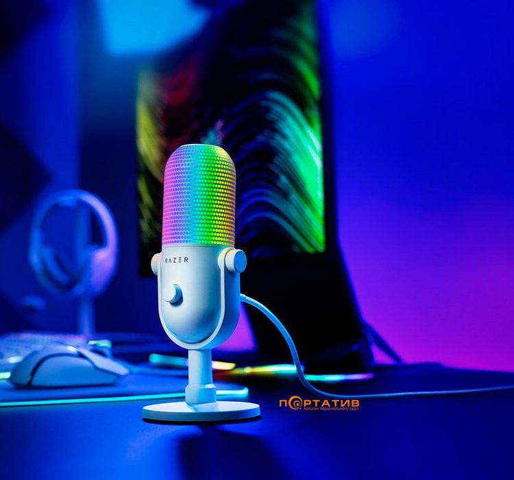 Мікрофон Razer Seiren V3 Chroma White (RZ19-05060200-R3M1)