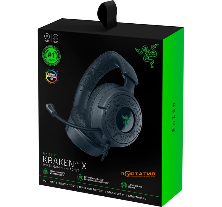 Игровая гарнитура Razer Kraken V4 X (RZ04-05180100-R3M1)