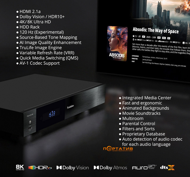 Сетевой плеер R_volution PlayerOne 8K