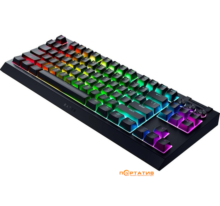 Игровая клавиатура Razer BlackWidow V4 Low-Profile, TKL, Green Switch (RZ03-05450500-R3M1)